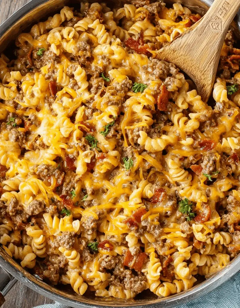 Loaded Bacon Cheeseburger Pasta