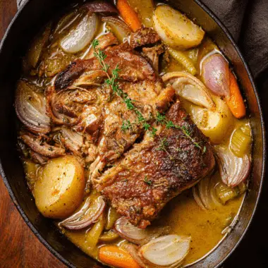 Apple Cider Braised Pork Shoulder