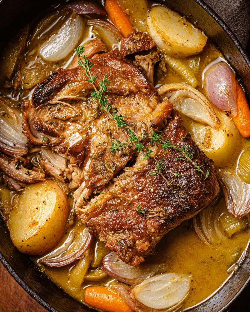 Apple Cider Braised Pork Shoulder