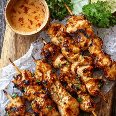 Bang Bang Chicken Skewers