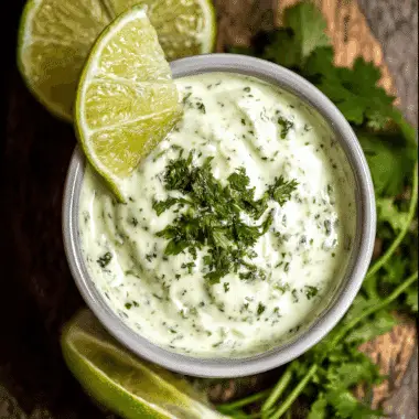 Cilantro Garlic Sauce With Jalapeños & Limes