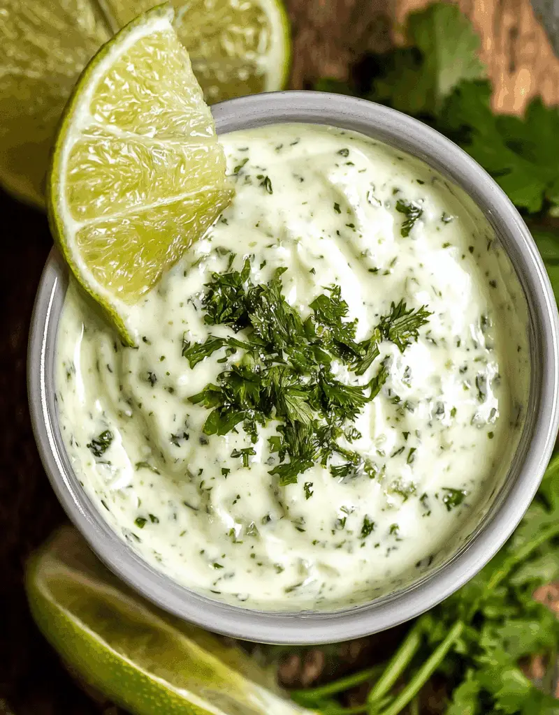 Cilantro Garlic Sauce With Jalapeños & Limes