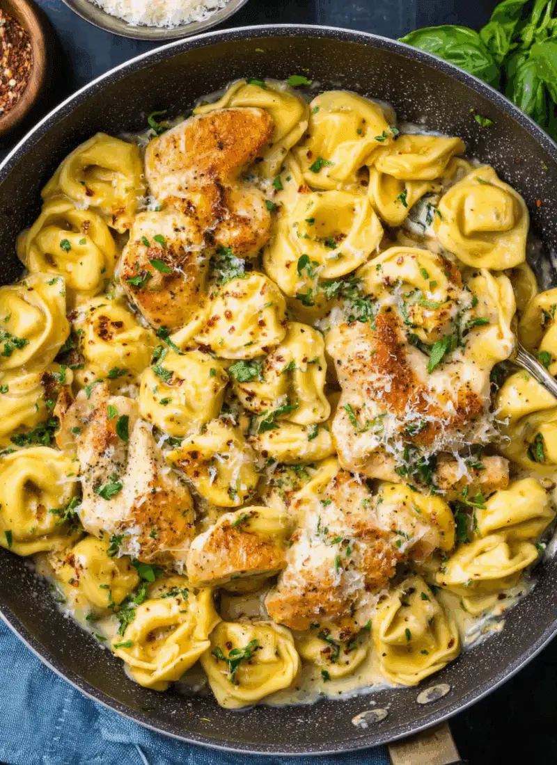 Garlic Parmesan Chicken Tortellini