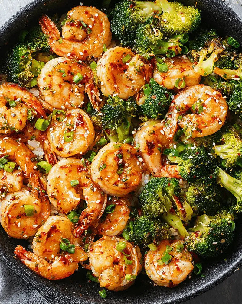 Honey Garlic Butter Shrimp & Broccoli