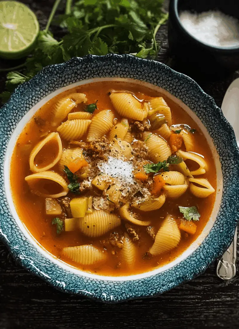 Mexican Shell Pasta Soup Sopa de Conchas