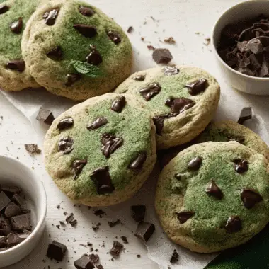 Mint Chocolate Chip Cookies