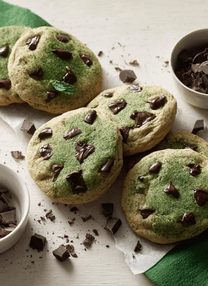 Mint Chocolate Chip Cookies
