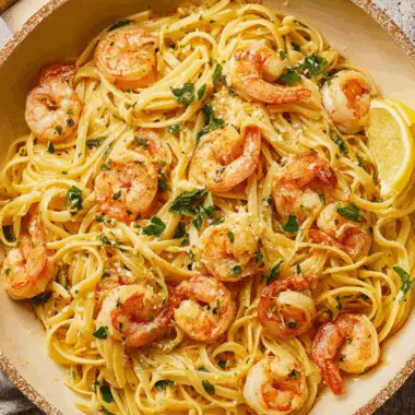 One-Pot Garlic Butter Shrimp Pasta