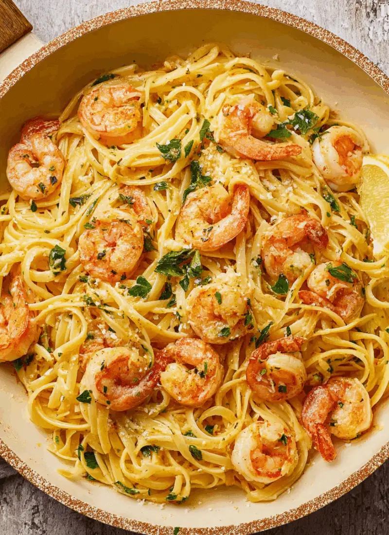 One-Pot Garlic Butter Shrimp Pasta