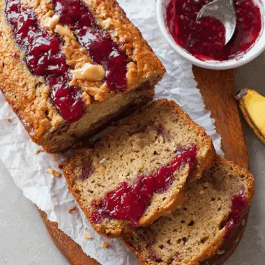 Peanut Butter & Jelly Banana Bread