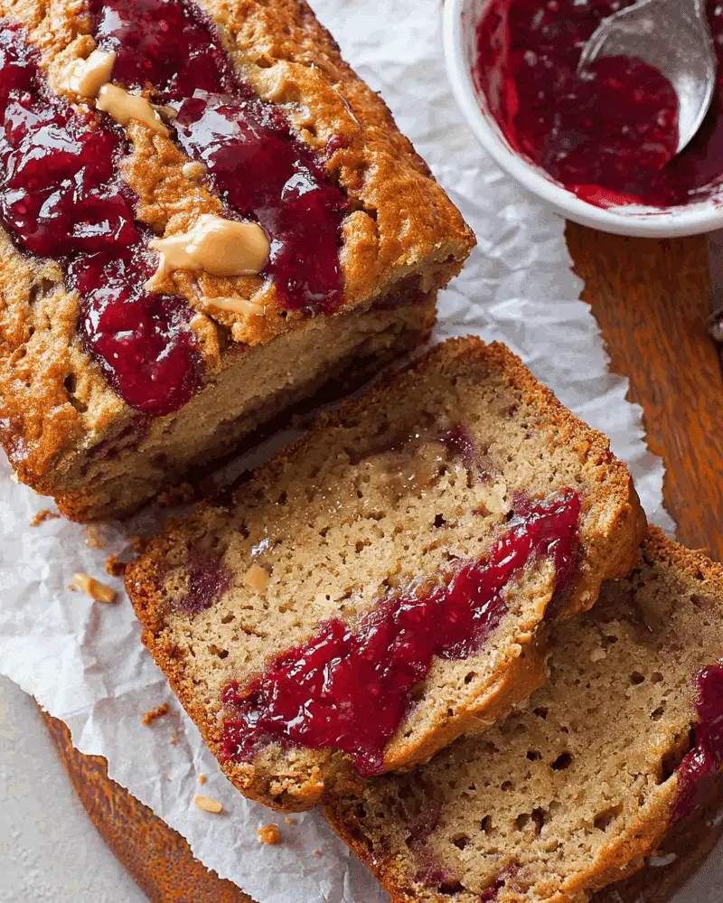 Peanut Butter & Jelly Banana Bread