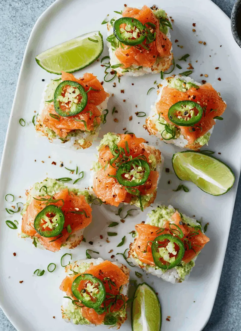 Salmon Crispy Rice Bites