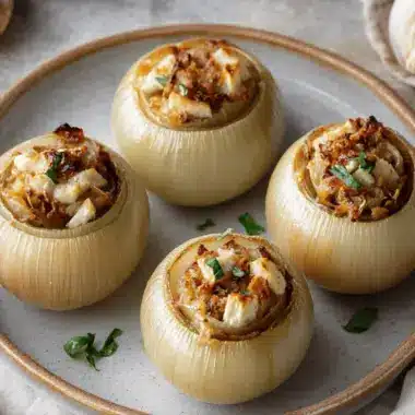 Greek Stuffed Onions