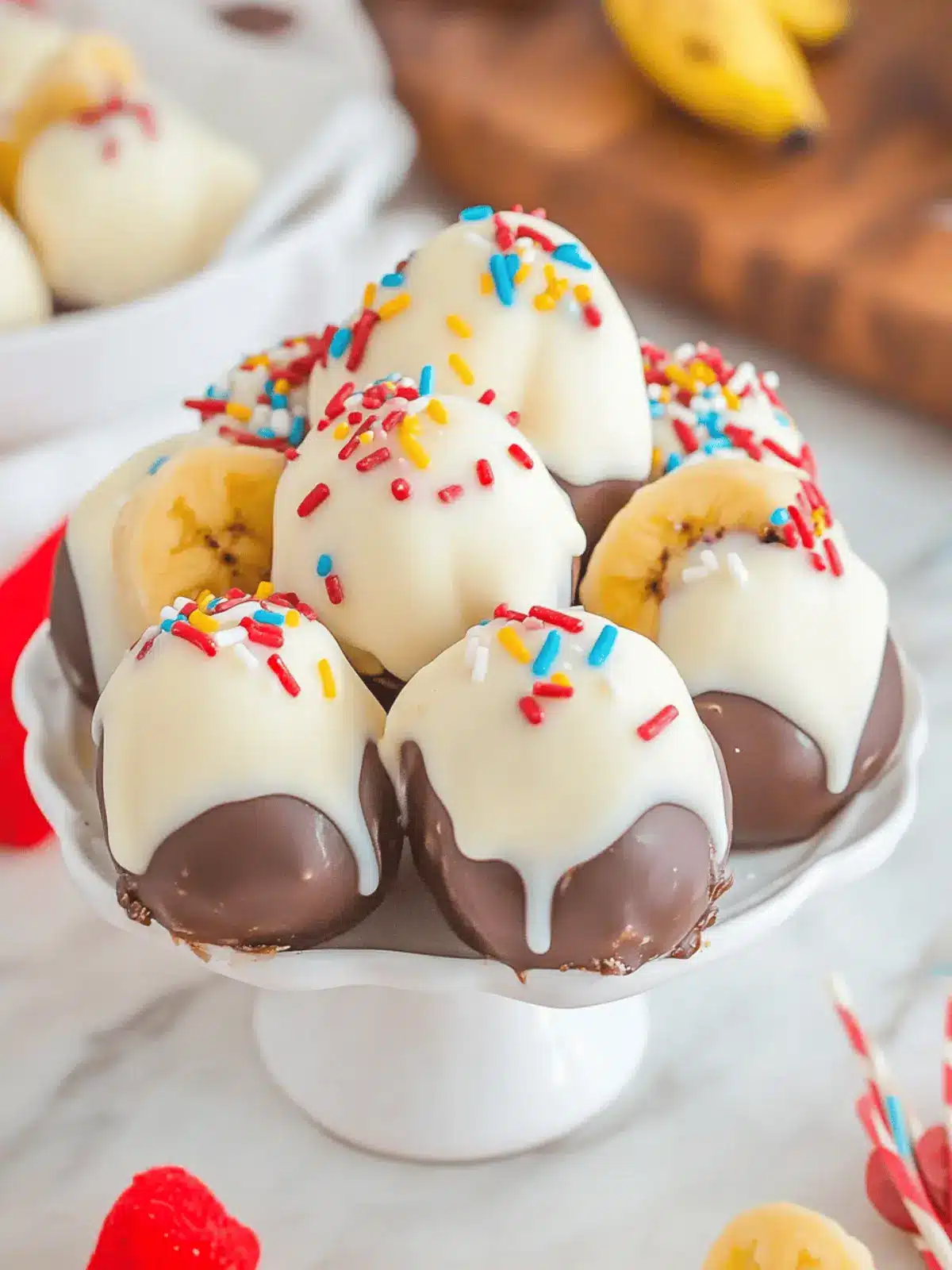 Banana Split Truffles
