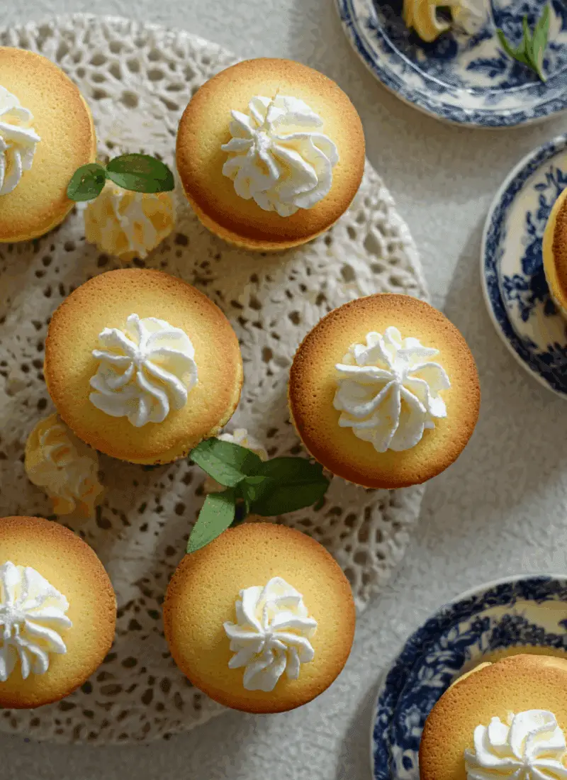 Fluffy Japanese Cotton Cheesecake Cupcakes