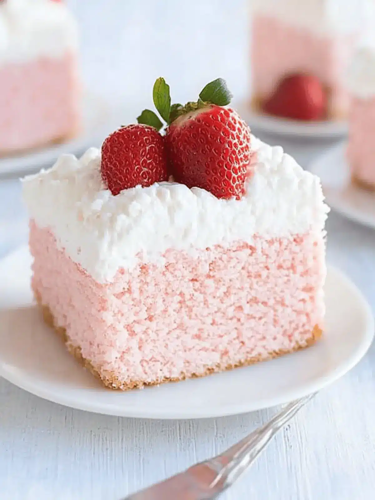 Light & Fluffy Strawberry Cloud Cake: Guilt-Free Delight!