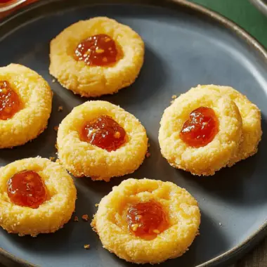 Cheesy Thumbprint with Hot Pepper Jelly