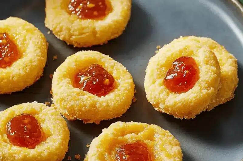 Cheesy Thumbprint with Hot Pepper Jelly