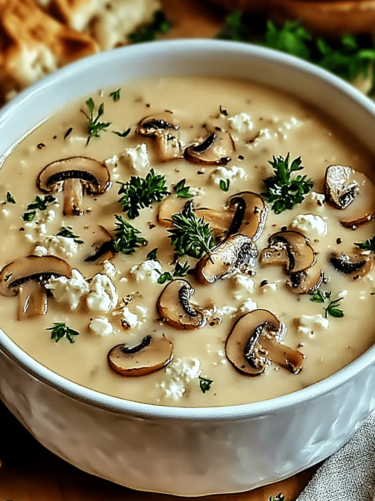 Cottage Cheese Mushroom Soup
