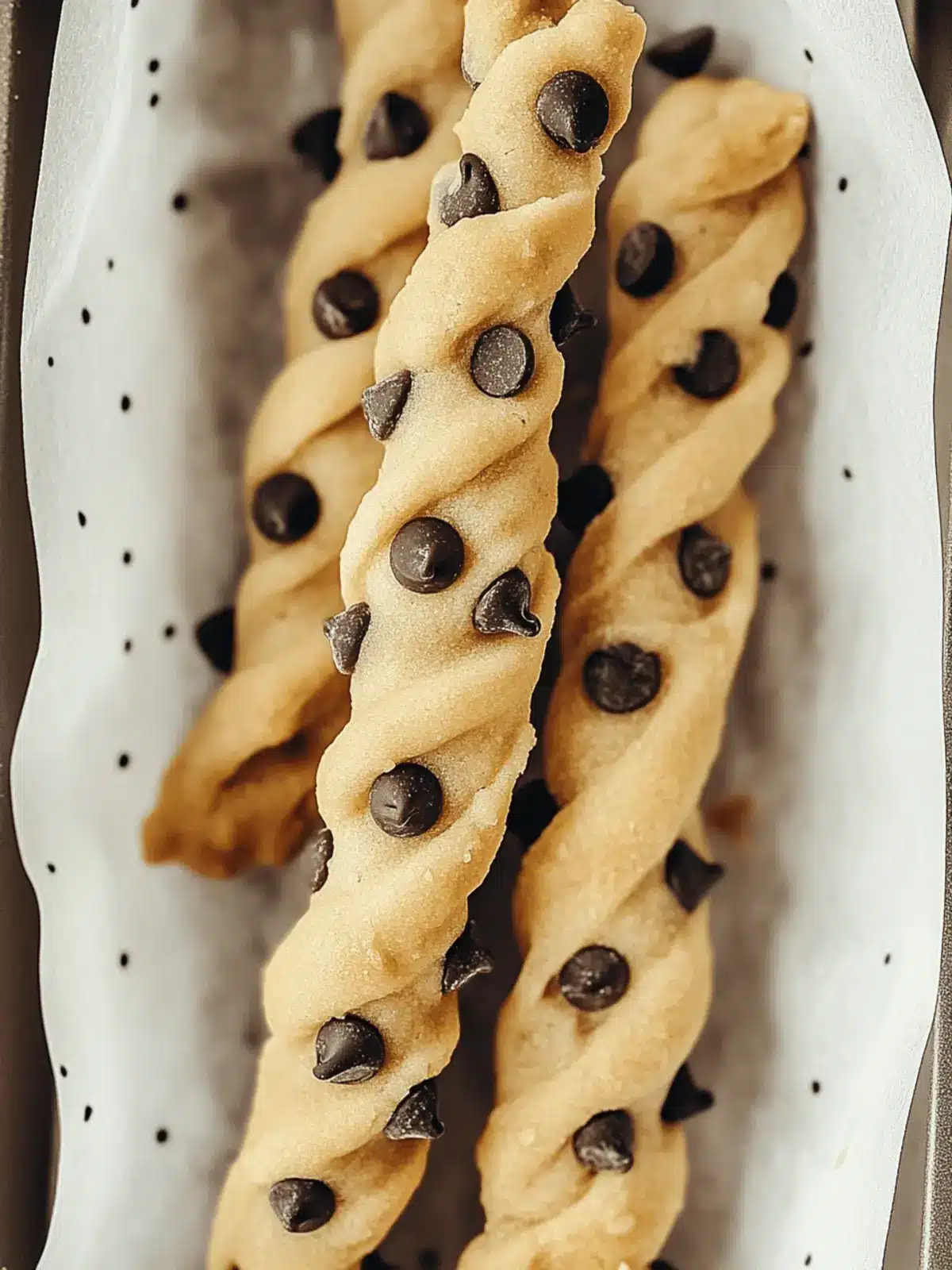 Chocolate Chip Cookie Dough Twists