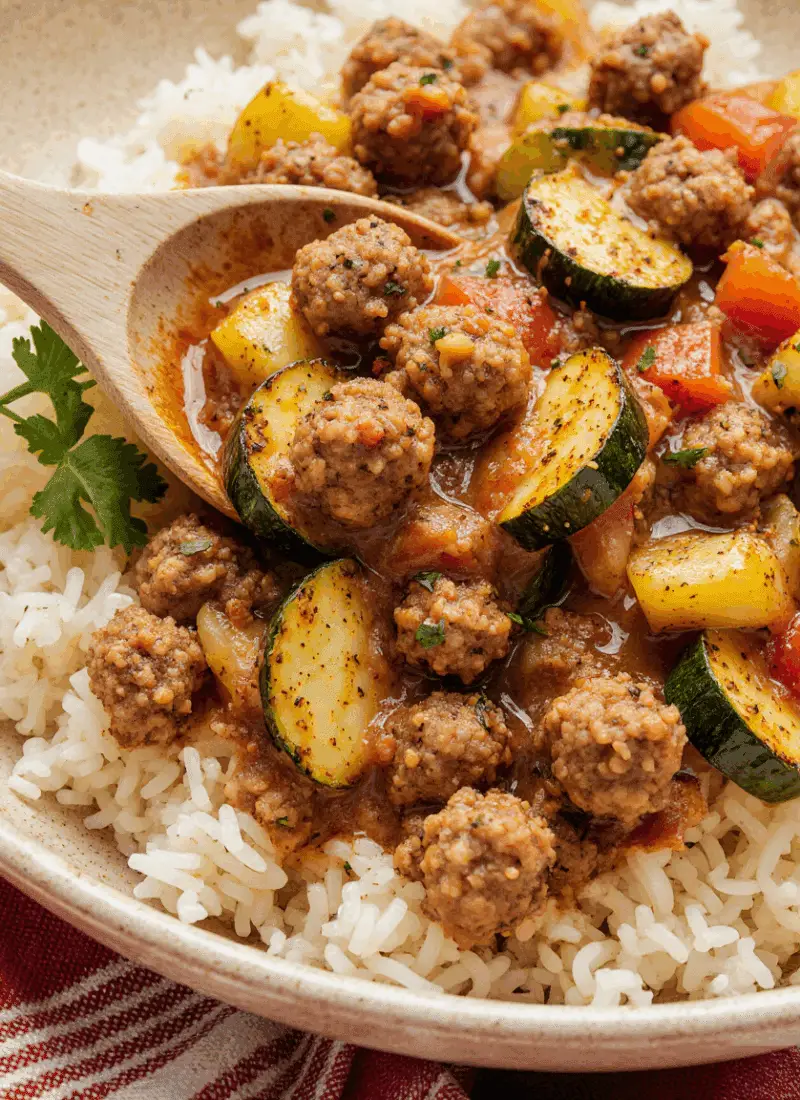 Ground Turkey and Zucchini Skillet
