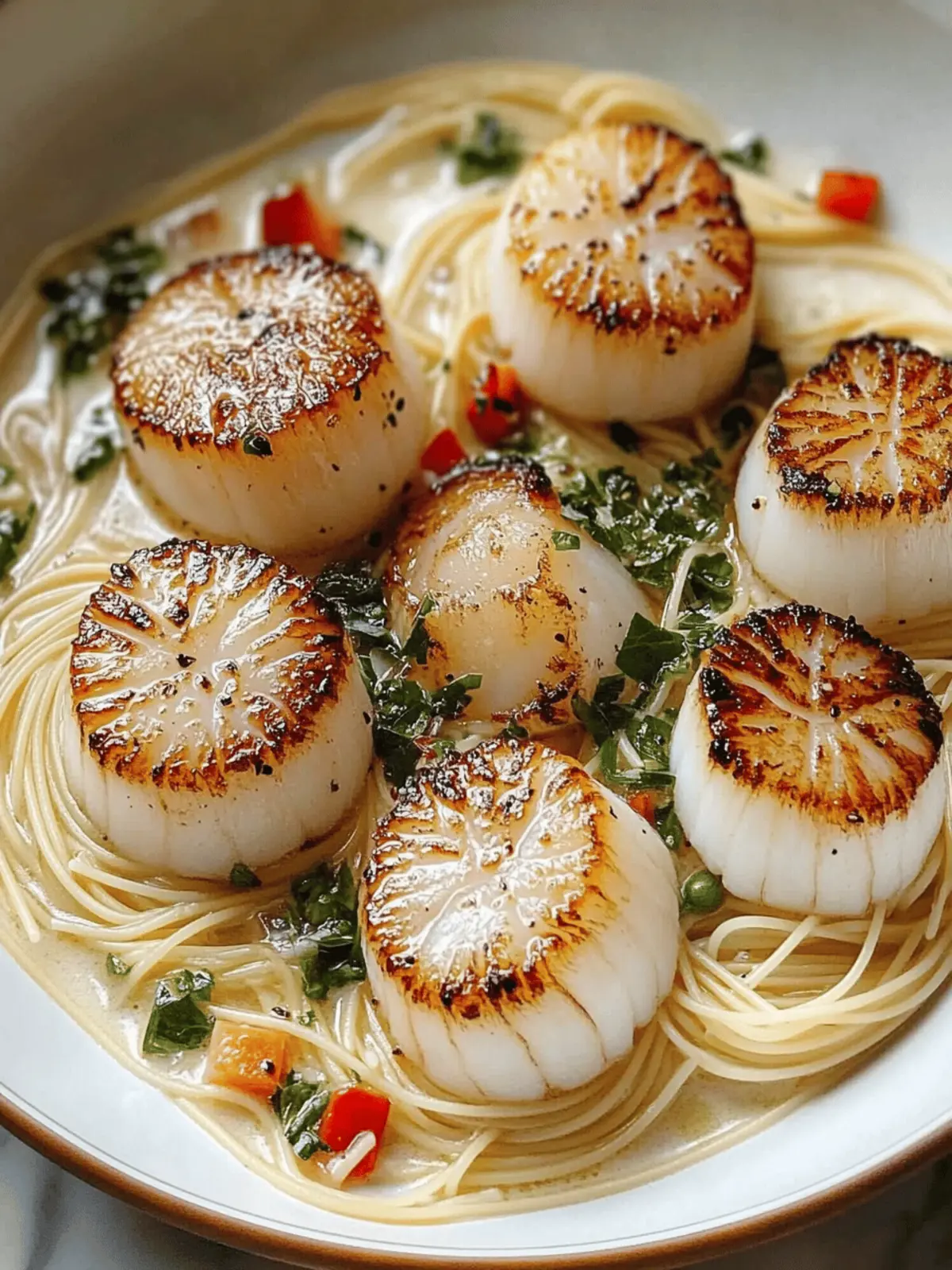 "Delicious Sea Scallops with Angel Hair Pasta in 20 Minutes"