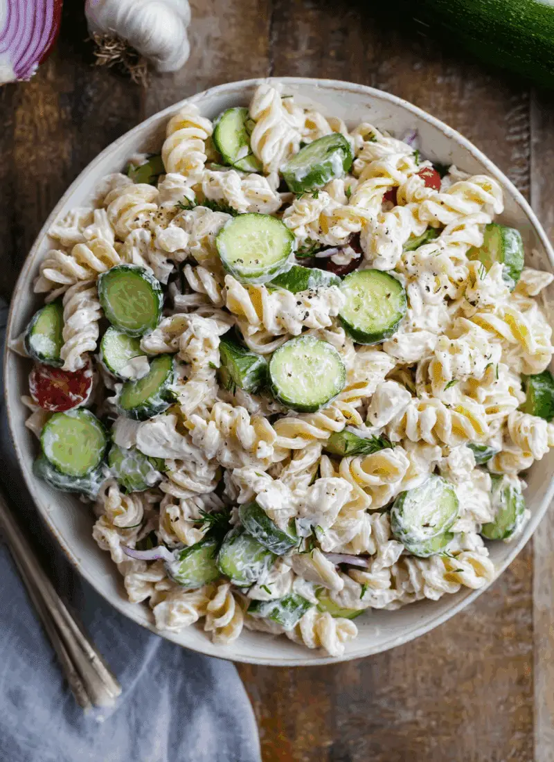Healthy Cucumber Pasta Salad
