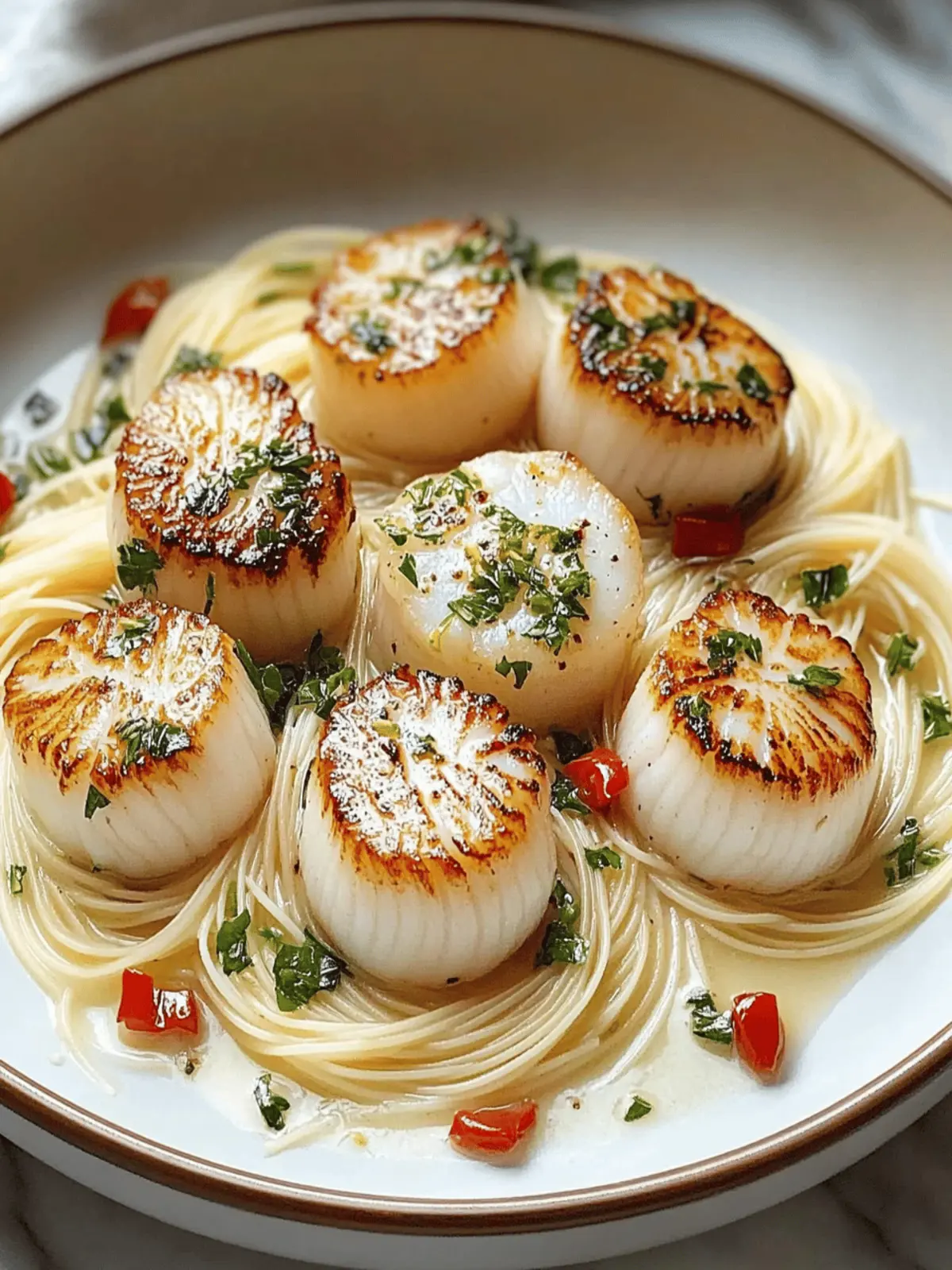 "Delicious Sea Scallops with Angel Hair Pasta in 20 Minutes"