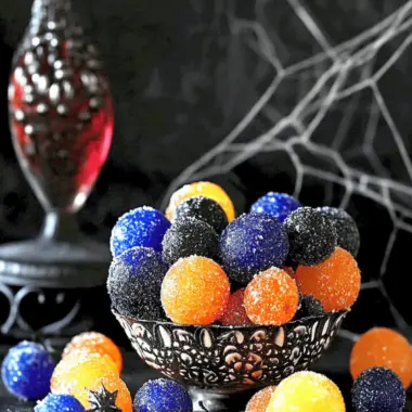 Halloween Sugared Prosecco Grapes