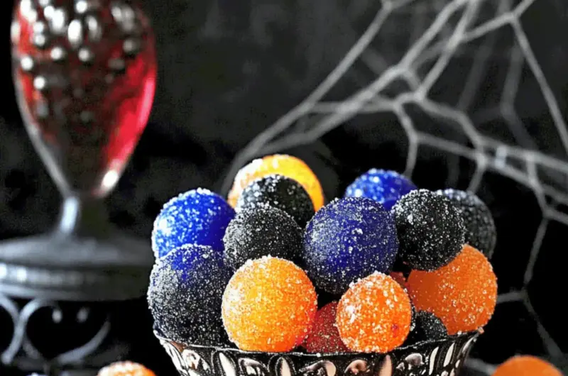 Halloween Sugared Prosecco Grapes