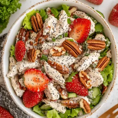 Strawberry Poppy Seed Pecan Chicken Salad