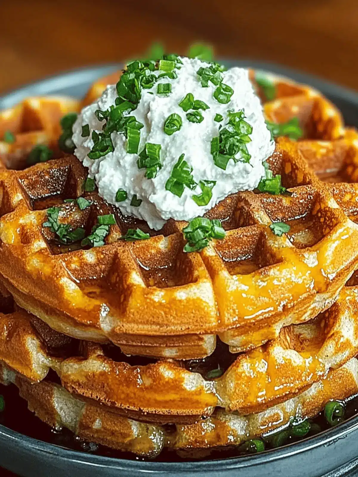 Cheddar Jalapeño Cornbread Waffles
