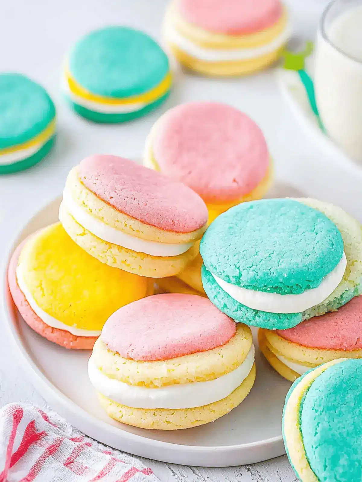 Pastel Sugar Cookie Sandwiches