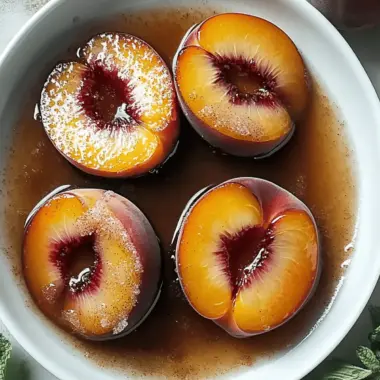 Cinnamon Sugar Baked Peaches