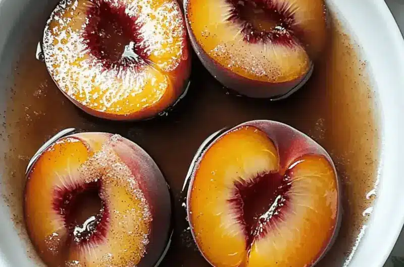 Cinnamon Sugar Baked Peaches