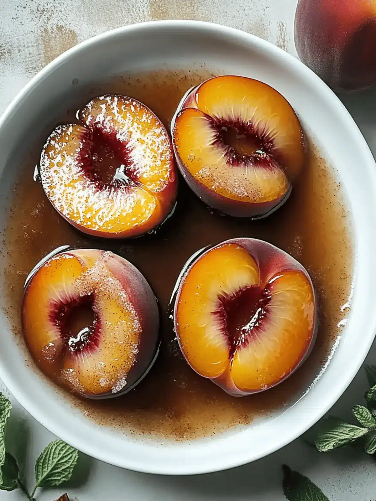 Cinnamon Sugar Baked Peaches