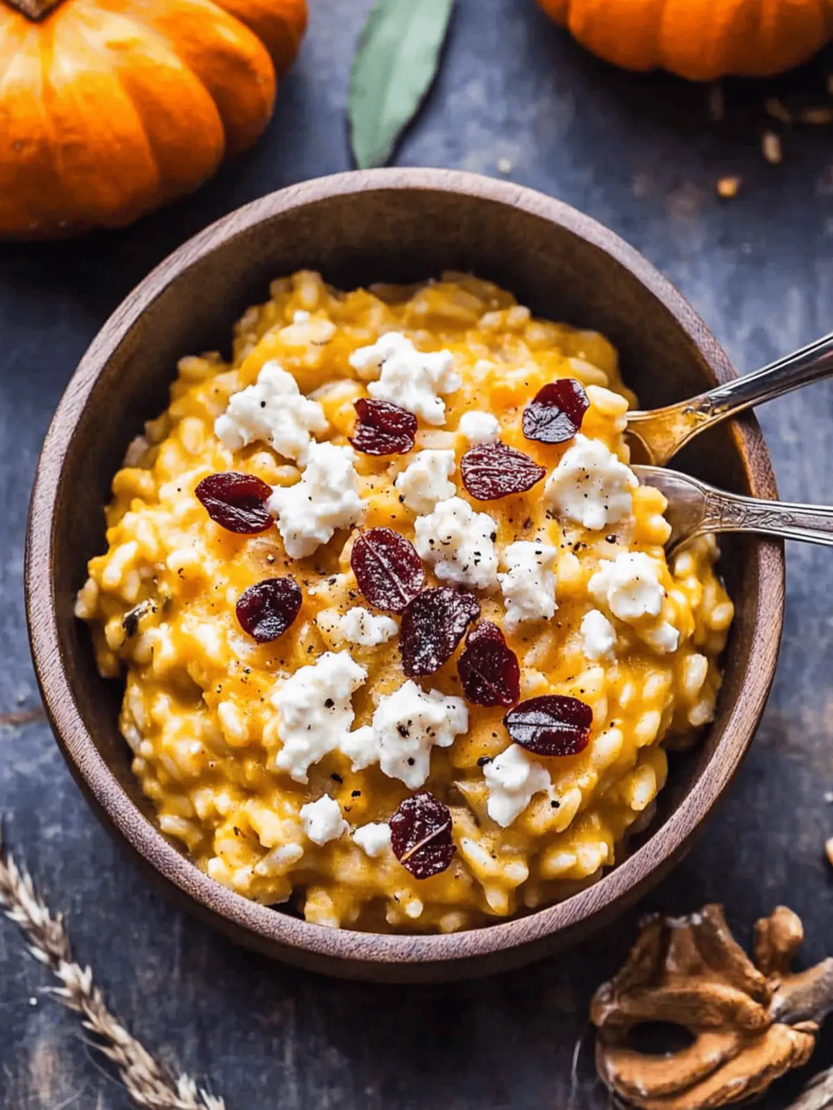 Baked Pumpkin Goat Cheese Risotto
