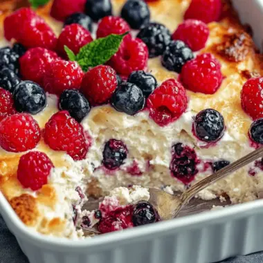 High Protein Triple Berry Bake