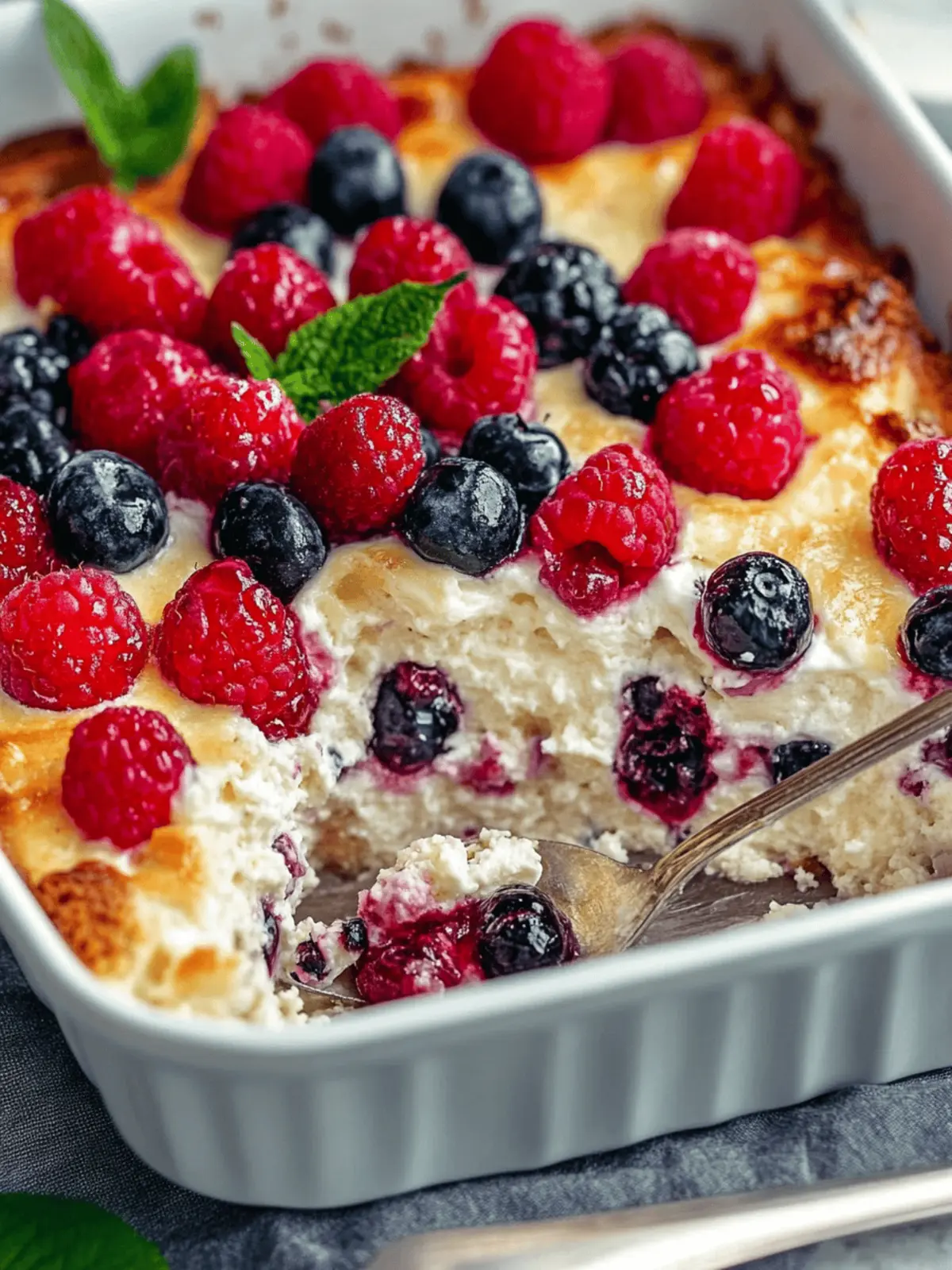 High Protein Triple Berry Bake
