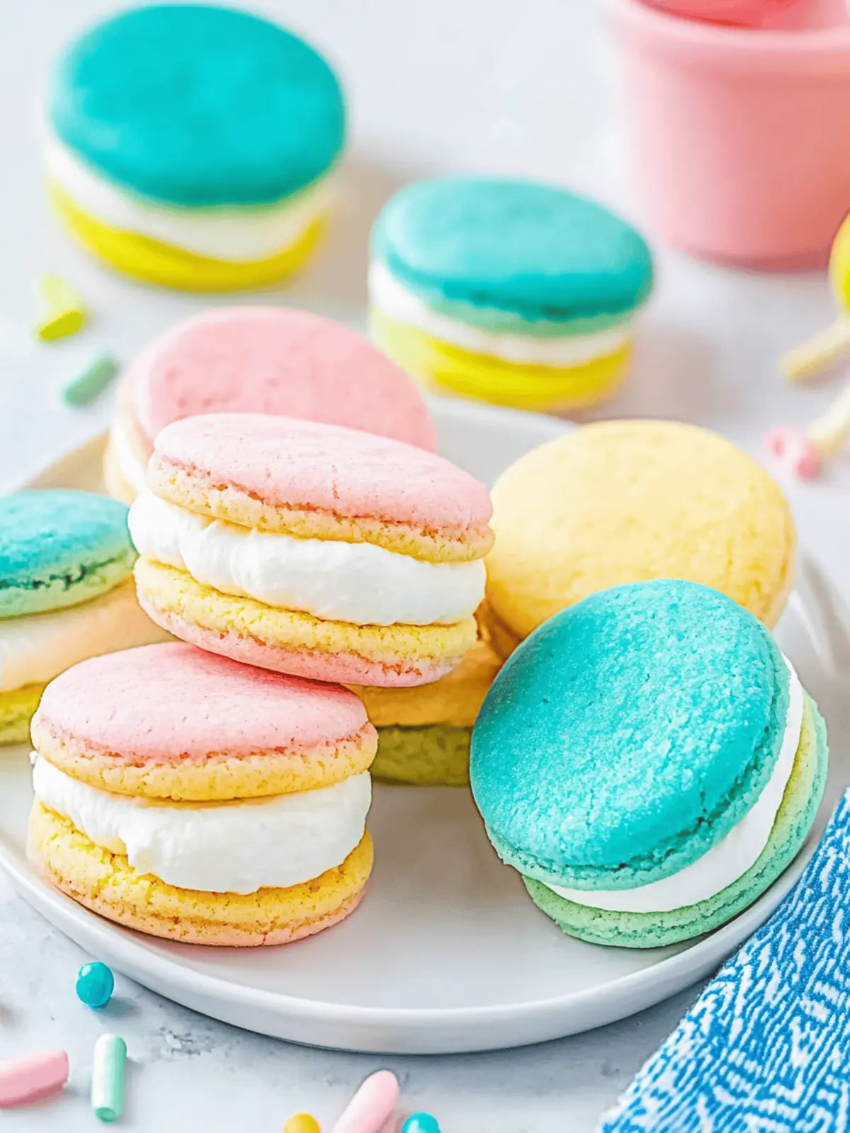 Pastel Sugar Cookie Sandwiches