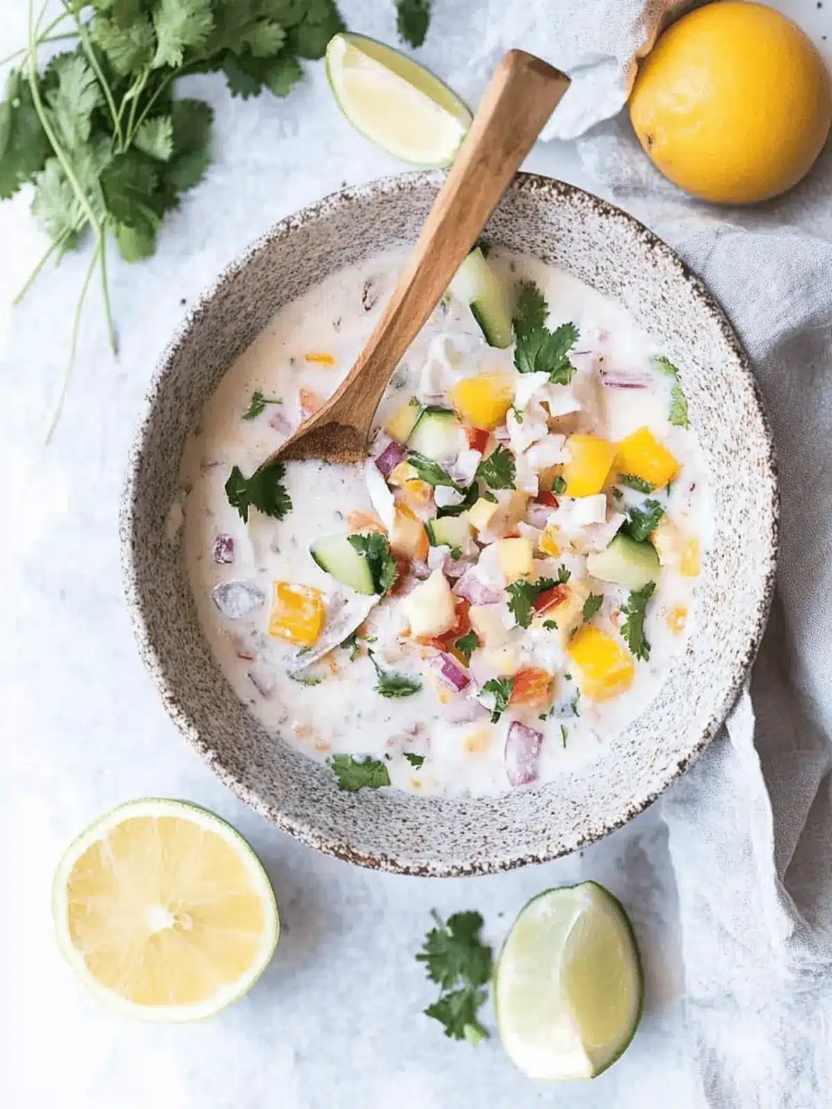 Tropical Coconut Milk Ceviche