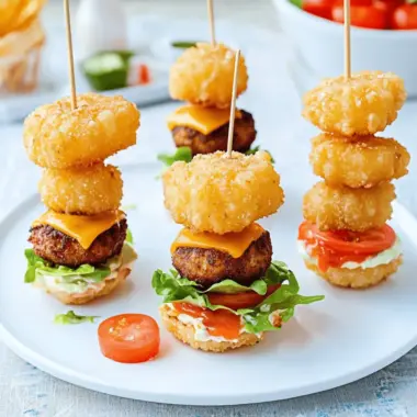 Mini Tater Tot Cheeseburgers