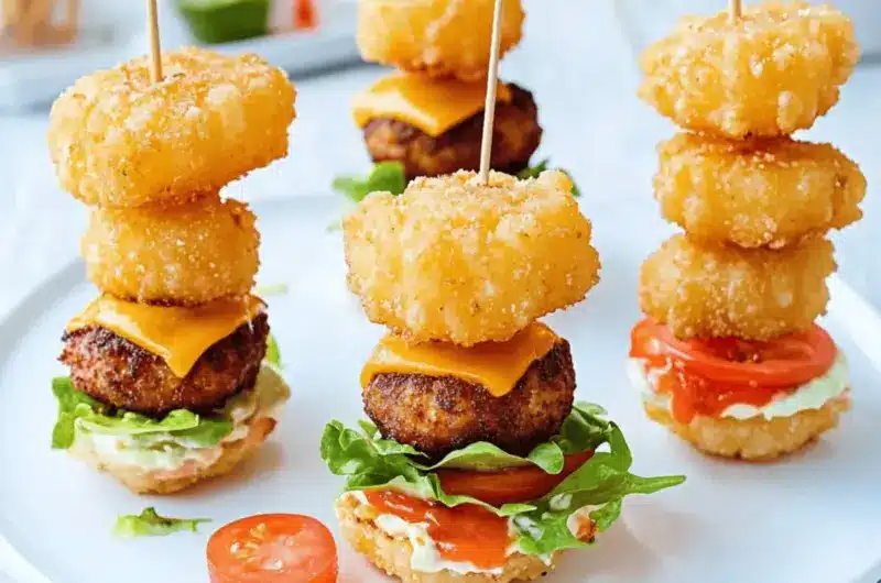 Mini Tater Tot Cheeseburgers