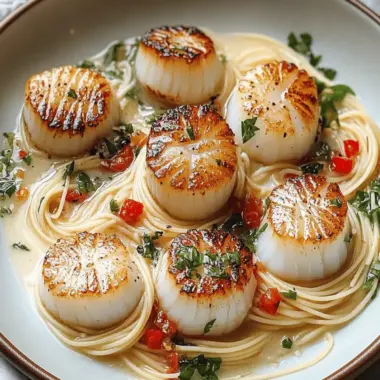 Sea Scallops with Angel Hair Pasta