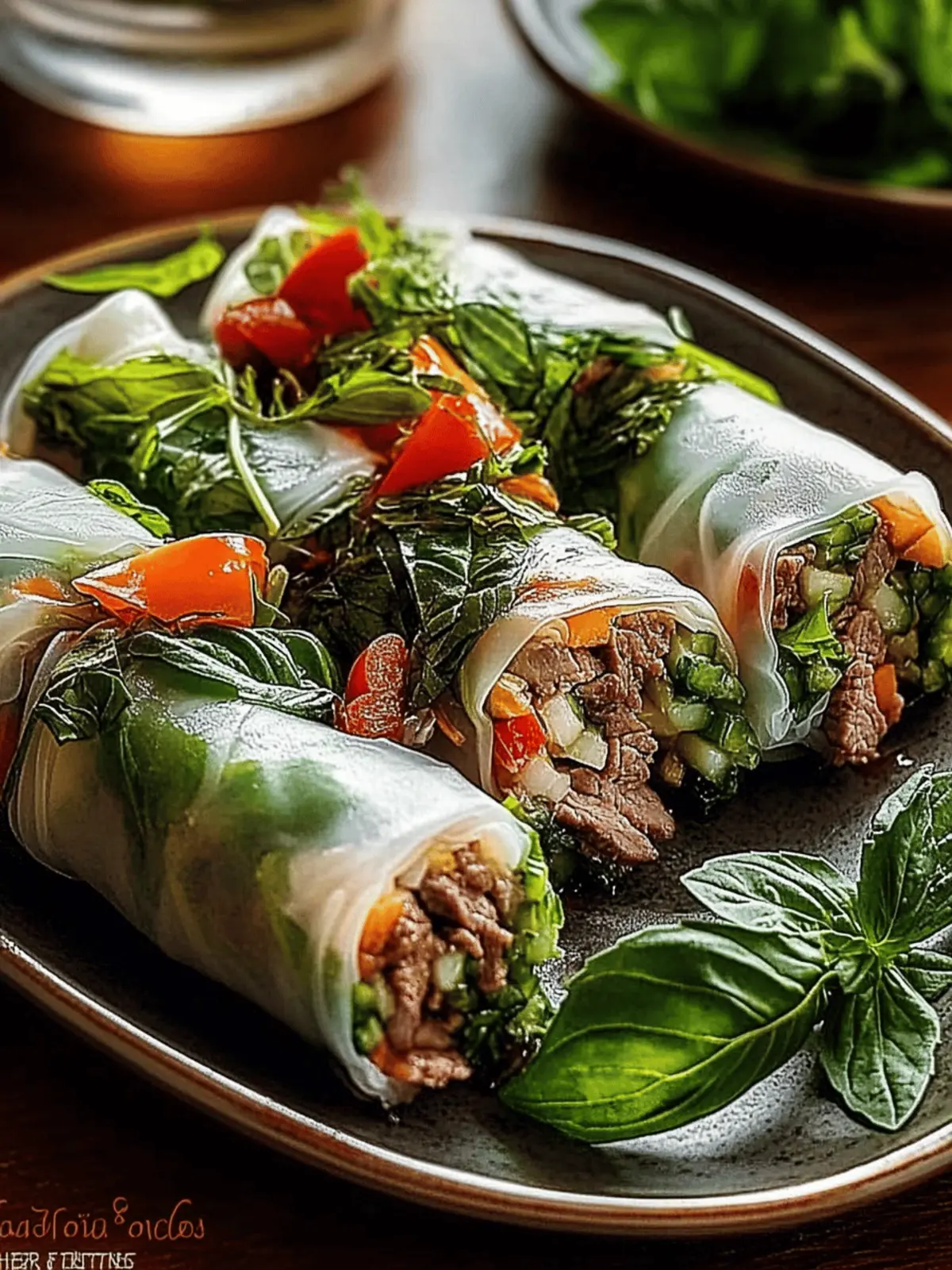 Thai Basil Beef Rolls