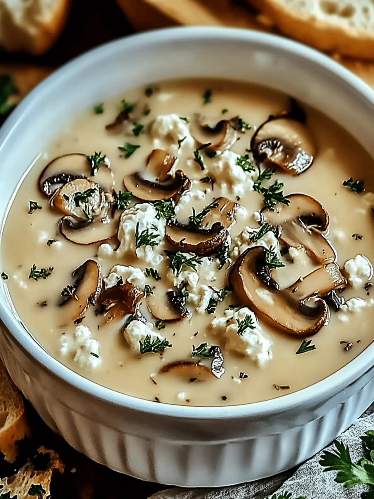 Cottage Cheese Mushroom Soup
