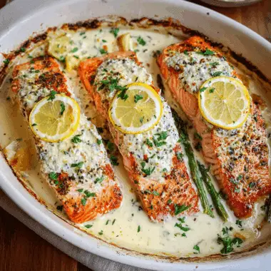 Baked Boursin Salmon