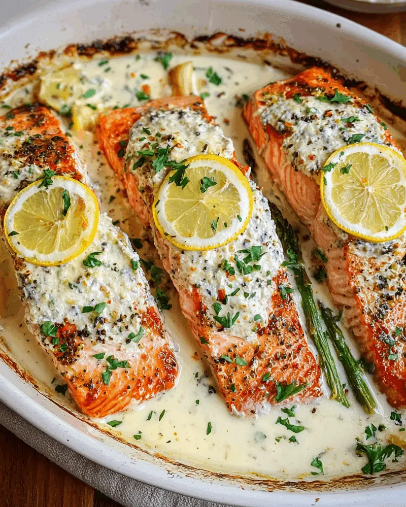 Baked Boursin Salmon