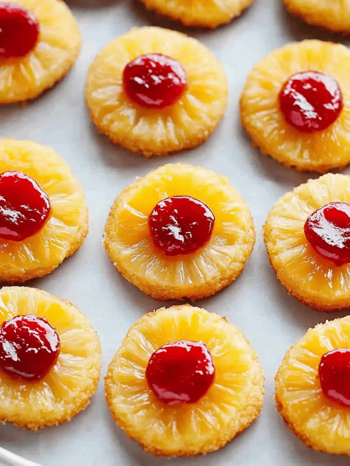 Pineapple Upside-Down Cookies