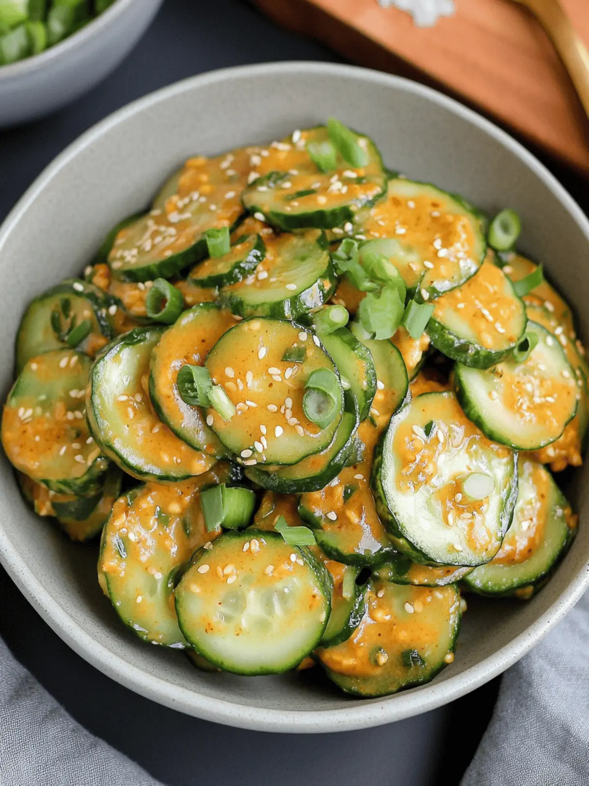 Cucumbers in Spicy Peanut Sauce